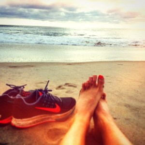 After a short run chasing the waves along the shoreline at Corolla, NC